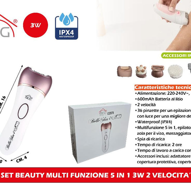 Set Beauty Multi Funzione 5 In 1 3W 2 Velocita'