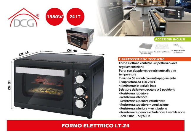 Forno Elettrico Lt.24 DCG