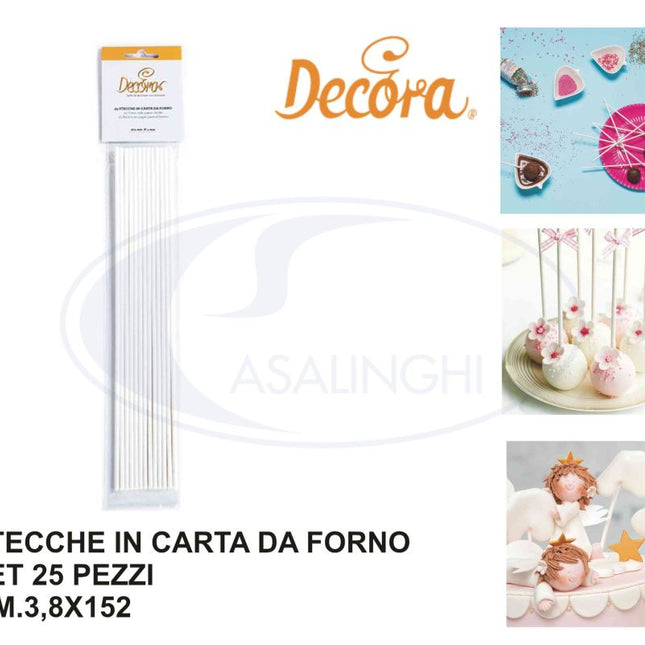 Stecche In Carta Forno Set 25 Pz. Mm.3