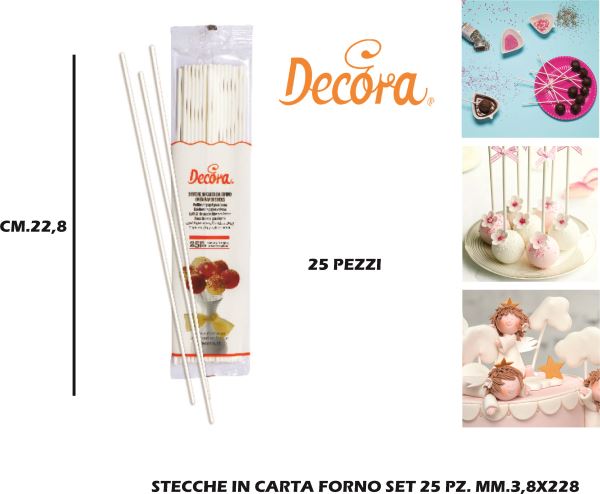 Stecche In Carta Forno Set 25 Pz. Mm.3,8X228