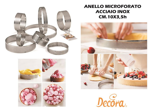 Anello Microforato Cm.10X3,5H Inox Decora