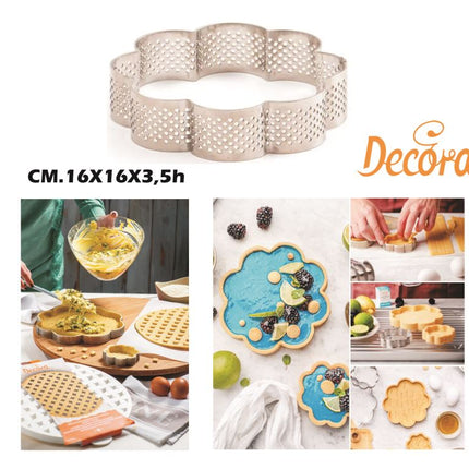 Decora Teglia Torta A Forma Di Fiore Tortine Sagoma Microforata Per Dolci In Diverse Misure Decora