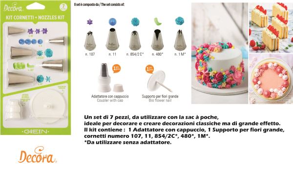 Cornetti Green Set 7 Pz. In Kit