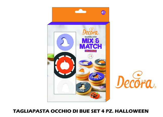 Set 4 Tagliapasta Occhio Di Bue Halloween – Forme Spaventose Per Biscotti E Dolci Creativi, Ideali Per Feste A Tema Halloween Decora
