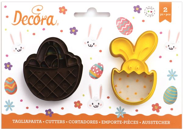 Set 2 Tagliapasta Cestino E Bunny In Plastica – Forme Pasquali Per Biscotti Creativi, Perfetti Per Feste E Attività Con Bambini