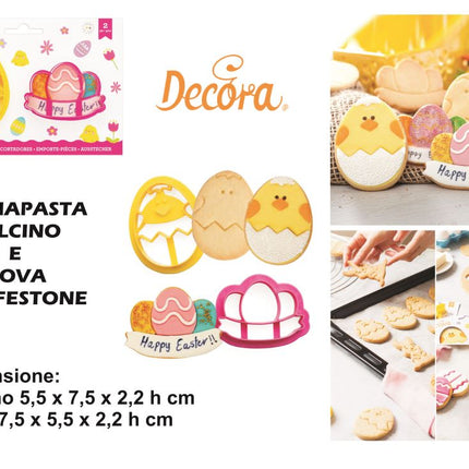 Tagliapasta Set 2 Pz. Pulcino E Uovo Con Festone-8024622069247