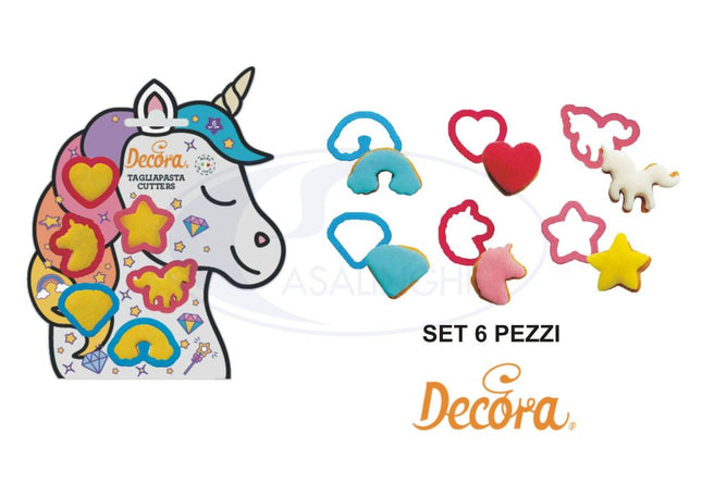 Set 6 Tagliapasta Mini A Forma Di Unicorno – Ideali Per Biscotti, Pasta Di Zucchero E Lavoretti Creativi, Perfetti Per Feste E Attività Con Bambini Decora