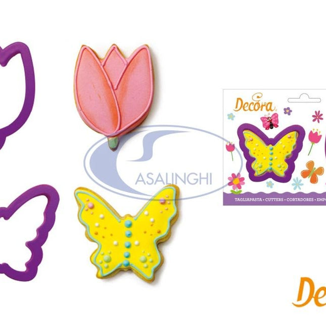 Tagliapasta Set 2 Pz. Farfalla E Fiore 8/9X2