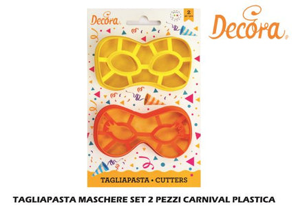 Tagliapasta Maschere Set 2 Pz. Carnival Plastica-8024622071684