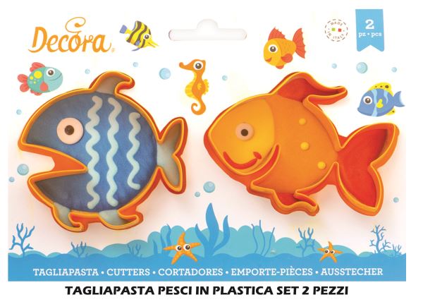 Tagliapasta Pesci Set 2 Pz. Plastica-8024622069711
