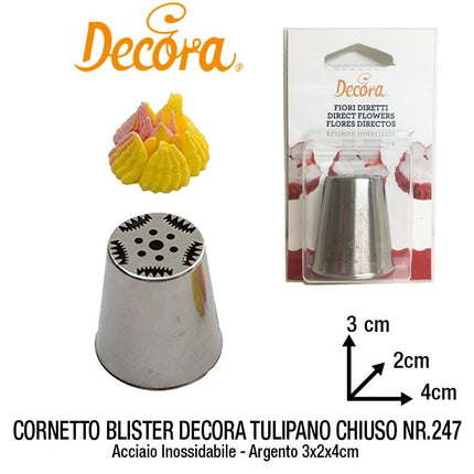 Cornetto Per Decorazione In Blister Tulipano Chiuso Decora Decora