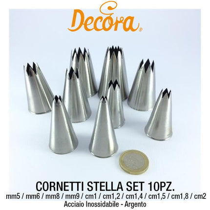 Cornetto Per Decorazione Confezione 10 Pezzi Stella Decora