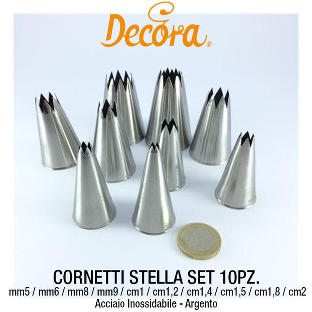 Cornetto Per Decorazione Confezione 10 Pezzi Stella Decora