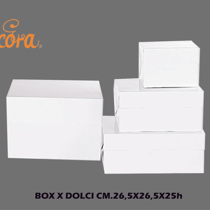 Decora Box Per Dolci 26,5 X 26,5 X H 25 Cm Decora