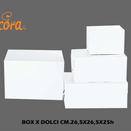Decora Box Per Dolci 26,5 X 26,5 X H 25 Cm Decora