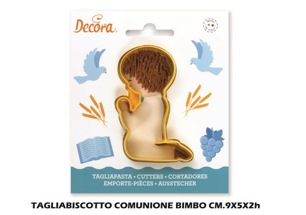 Tagliabiscotti Comunione Bimbo Cm.9X5X2H-8024622063061