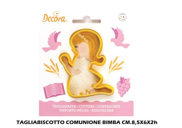 Tagliabiscotti Comunione Bimba Cm.8