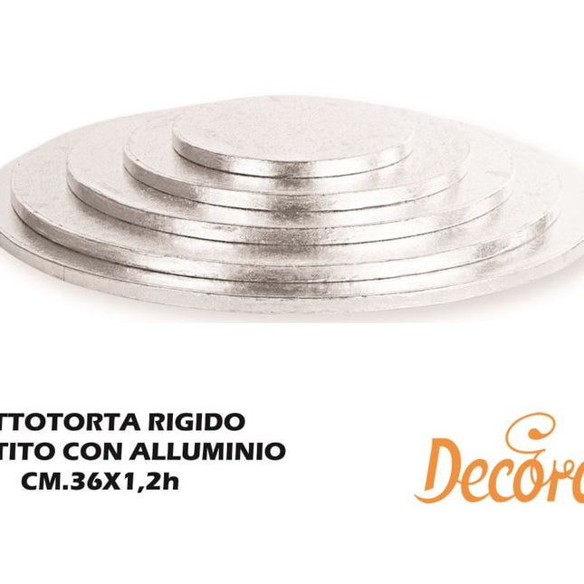 Sottotorta Cakeboard Silver Cm.36X1