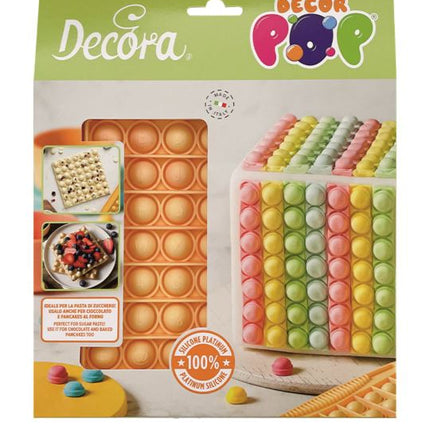 Stampo In Silicone Decorpop Quadrato Cm.19X17 Decora