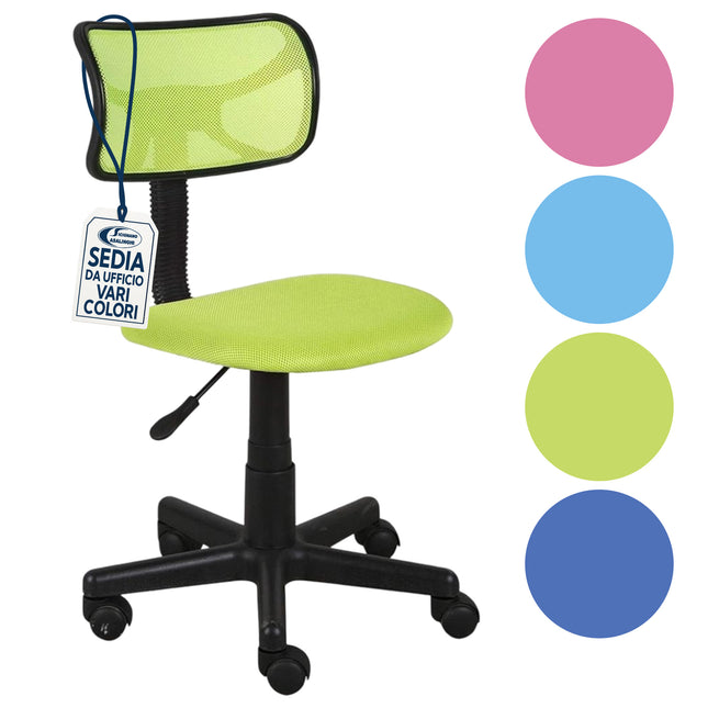 Sedia da Ufficio - Rosa/Azzurro/Verde/Blu D&D Casalinghi