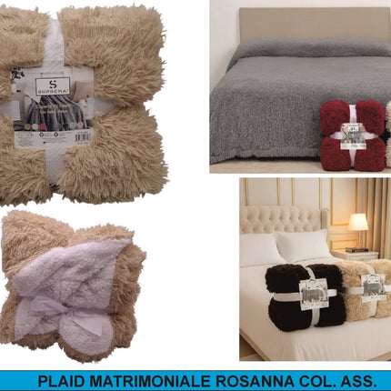 Plaid Matrimoniale Rosanna 200x250 Col. Ass.