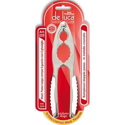 Rompi Noci Nocciole Schiacchianoci Professionale in Acciaio con Impugnatura in Gomma 1pz Colori Assortiti