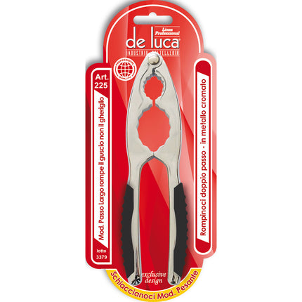 Rompi Noci Nocciole Schiacchianoci Professionale in Acciaio con Impugnatura in Gomma 1pz Colori Assortiti