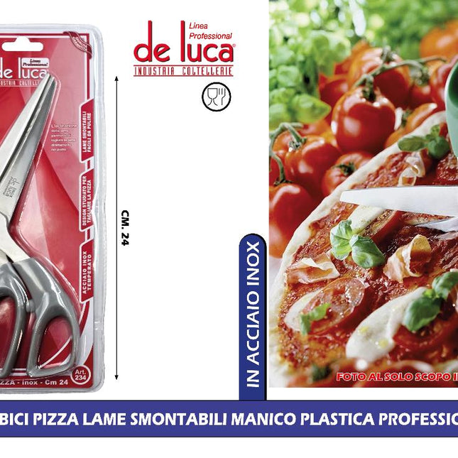 FORBICI PIZZA LAME SMONTABILI MANICO PLASTICA PROFESSIONAL
