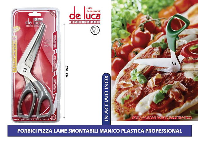 FORBICI PIZZA LAME SMONTABILI MANICO PLASTICA PROFESSIONAL De Luca Coltellerie