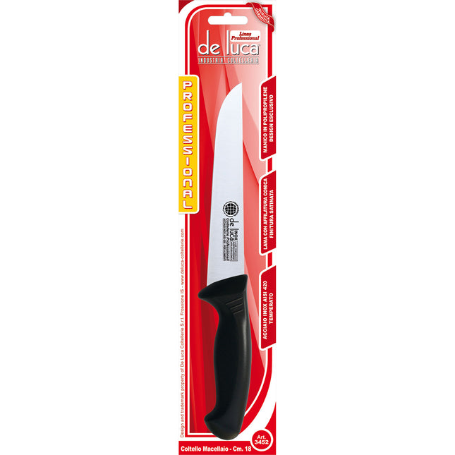 Coltello da Macellaio in Acciaio Inox AISI 420 Temperato con Manico in Plastica Ergonomico