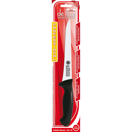 Coltello da Disosso Professionale in Acciaio Inox Lama Sottile per Disossare la Carne 18 cm De Luca Coltellerie