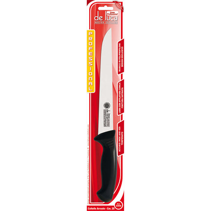 Coltello da Cucina per Arrosto Carne Barbeque in Acciaio Inox con Manico in Plastica Ergonomico 20 cm