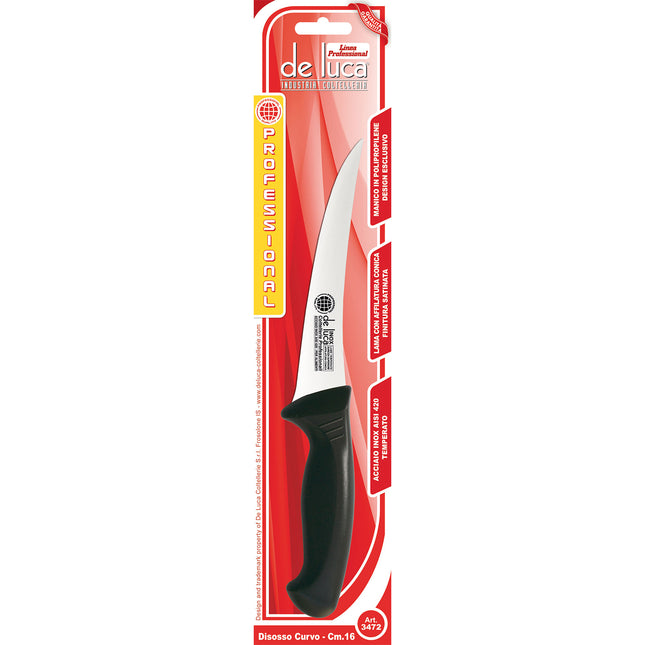 Coltello Disosso Inox Man. Plastica Cm.16