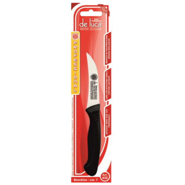 De Luca Coltellerie Coltello Ronchino Cuoco Man. Plastica Cm.7 De Luca Coltellerie