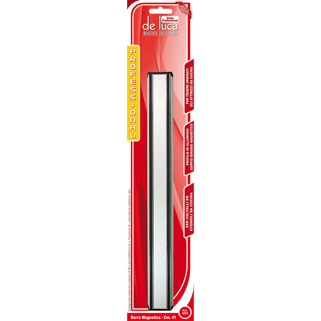 Barra Magnetica per la Conservazione Dei Coltelli in Acciaio di Qualità 42 cm De Luca Coltellerie