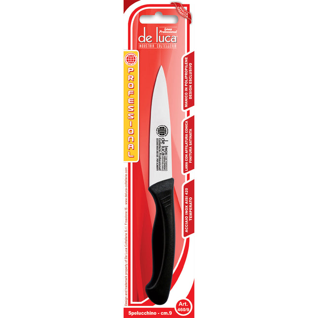 Coltello Spelucchino Inox Man. Plastica Cm.9 L. Profess.