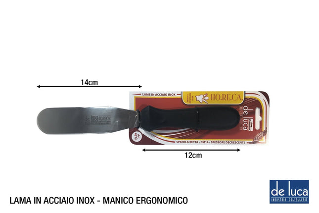 Spatola Dritta De Luca per Uso Professionale E Domestico in Cucina E Pasticceria 14 cm De Luca Coltellerie