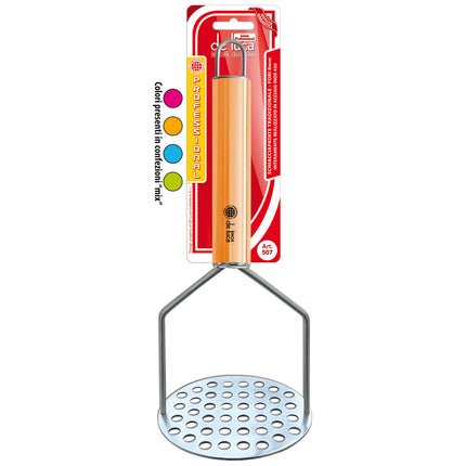 Schiacciapatate Inox con Fori Tradizionali e Meccanismo a Molla a Due Livelli