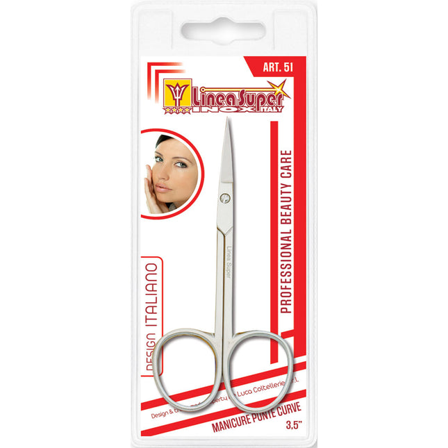 Forbice Manicure Punte Curve e Rette Misura 3,5 per Cura delle Unghie Professionale
