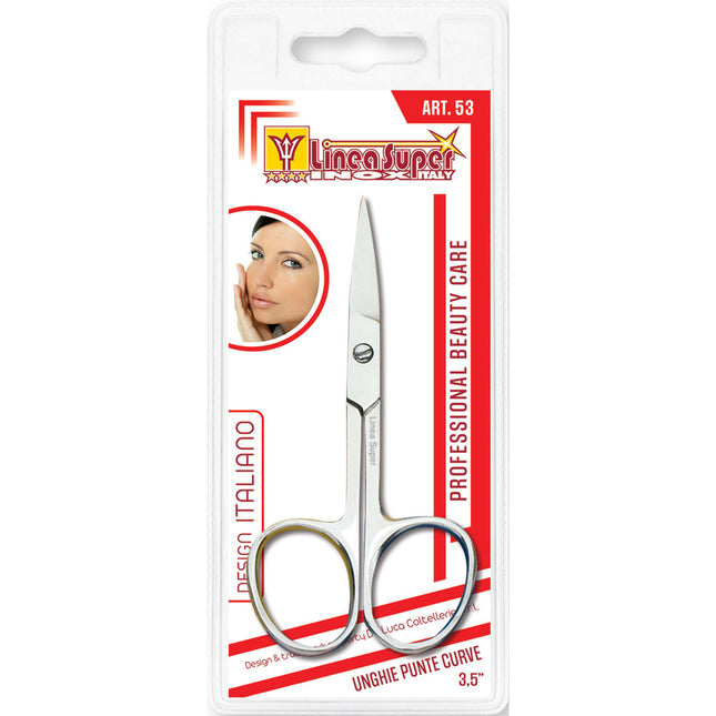Forbicine a Punte Curve Larghe per Manicure, Rimozione Cuticole e Pellicine, 3,5 cm
