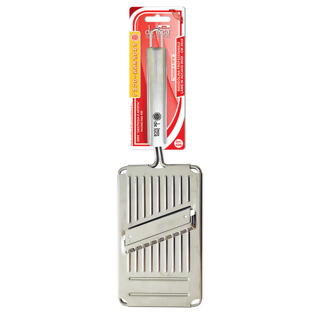 Mandolina Taglio A Fette E Rondelle Acciaio Inox Professionale Cm.30X9