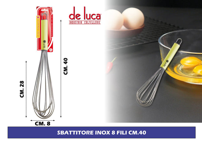SBATTITORE INOX 8 FILI CM.40
