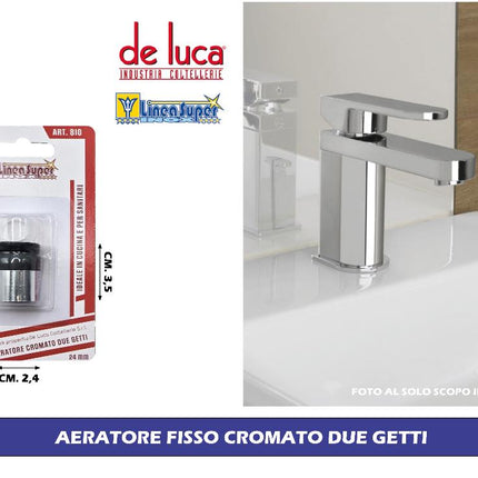 Aeratore Cromato Due Getti per Rubinetto Fisso E Snodato