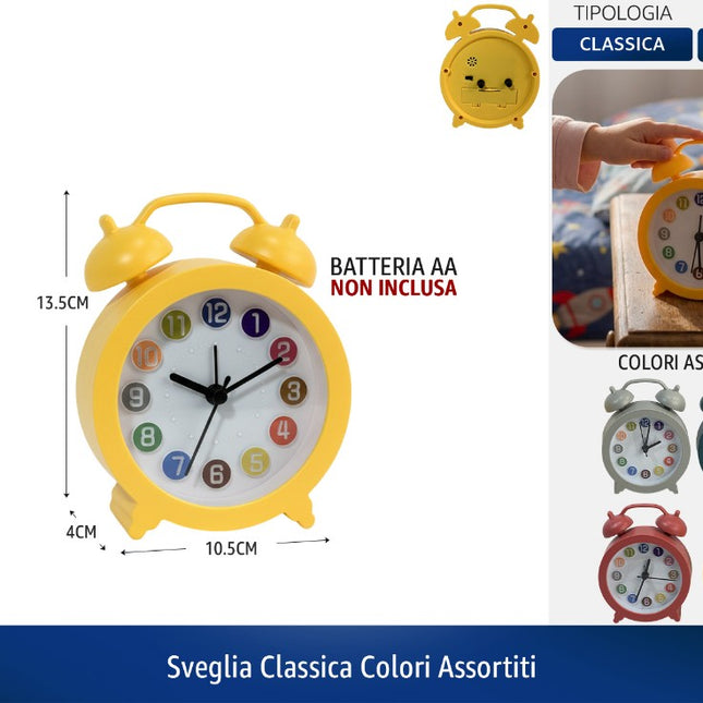 Sveglia Classica Colori Assortiti De Luca