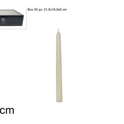 Candele Classiche da Tavola – Stearica Avorio e Liscia Rossa (Disponibile in Varie Misure)