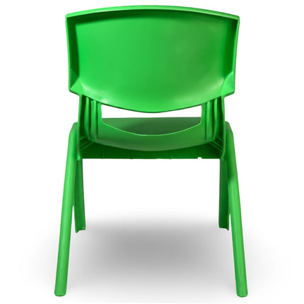 Sedia per Bambini in Plastica Impilabile, 36x33x48h cm, Portata 60 kg, Impermeabile per Interni ed Esterni - Azzurro, Verde e Bianco Due Esse