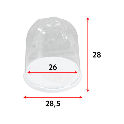 Porta Panettone e Pandoro Trasparente – Diametro 27 cm x Altezza 26 cm