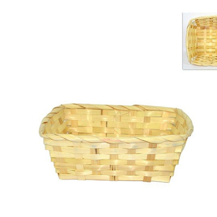 Cestino Intrecciato Portapane Rett.re Cm.22x18x8h Naturale Due Esse