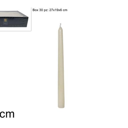 Candele Classiche da Tavola – Stearica Avorio e Liscia Rossa (Disponibile in Varie Misure)