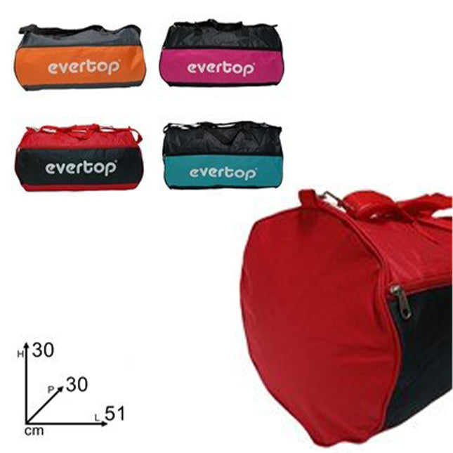 Borsone Sport Palestra Colorata cm.51x30x30h Colori Assortiti Due Esse